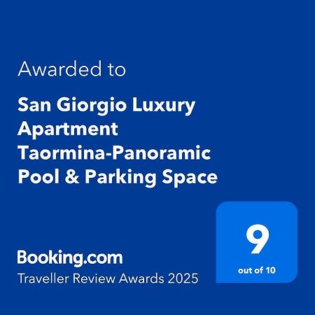 San Giorgio Luxury Apartment Taormina-Panoramic Pool & Parking Space Exterior foto