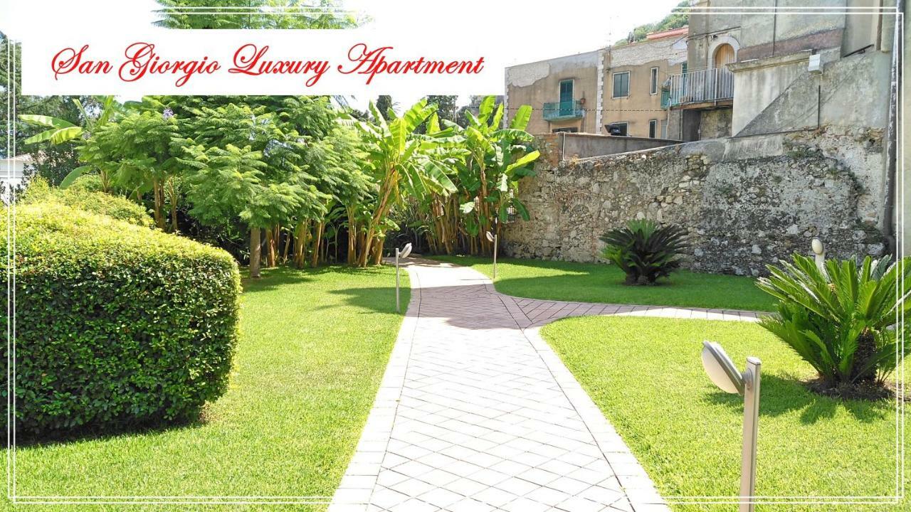 San Giorgio Luxury Apartment Taormina-Panoramic Pool & Parking Space Exterior foto