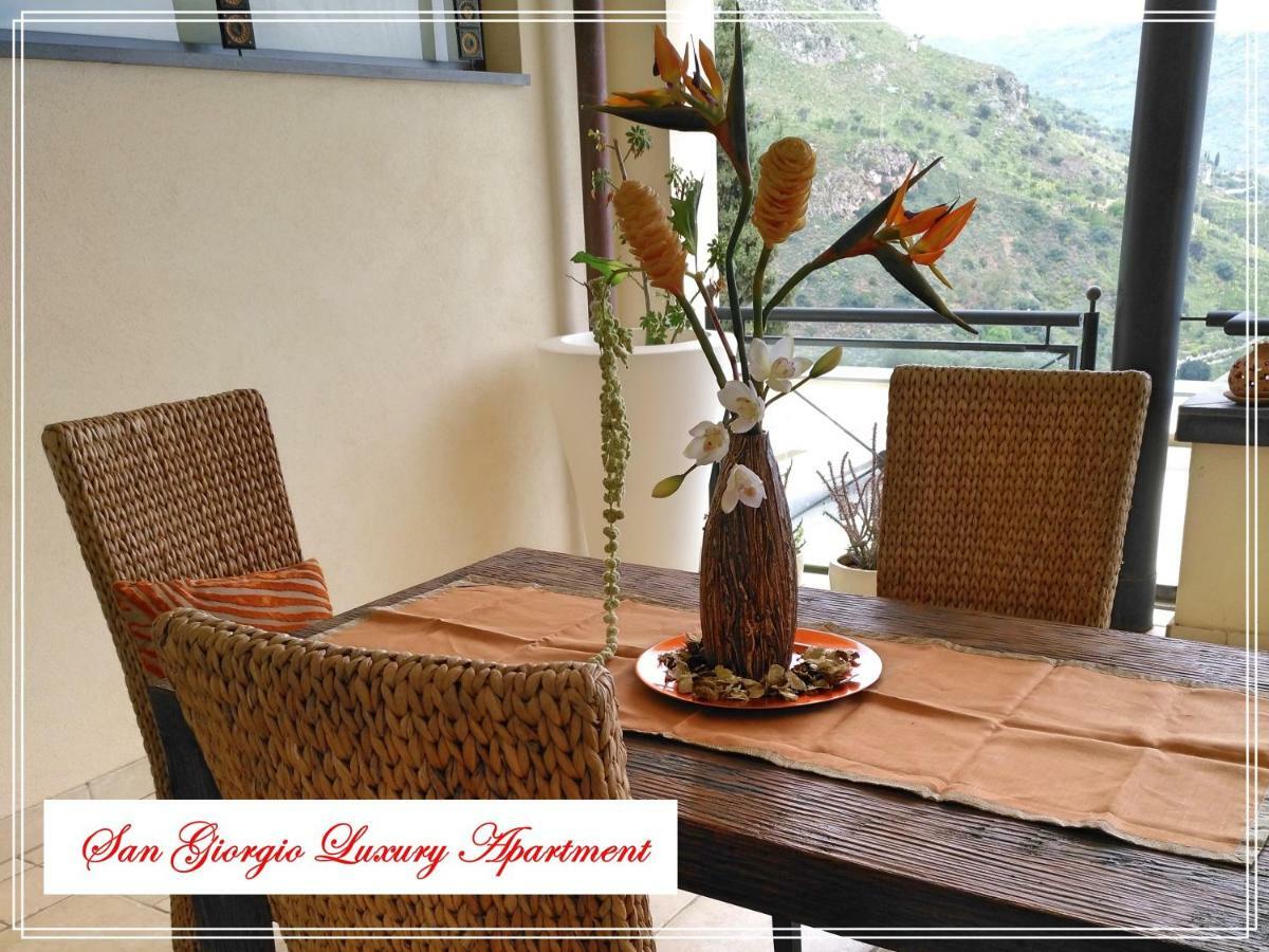 San Giorgio Luxury Apartment Taormina-Panoramic Pool & Parking Space Exterior foto